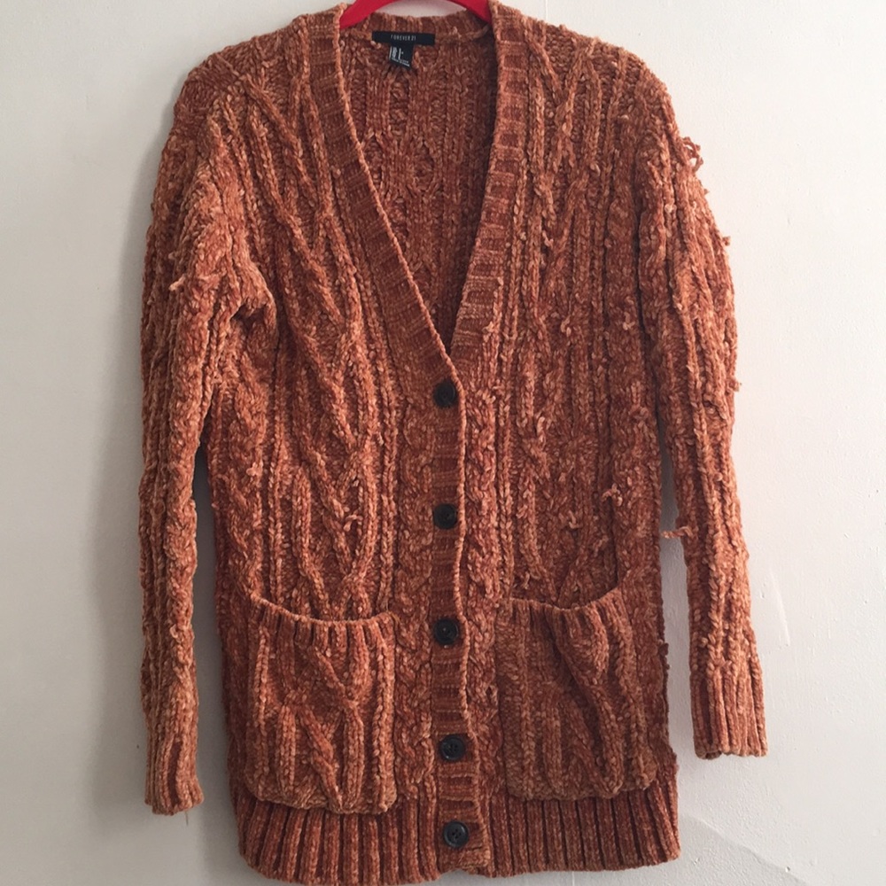 Chenille cardigan